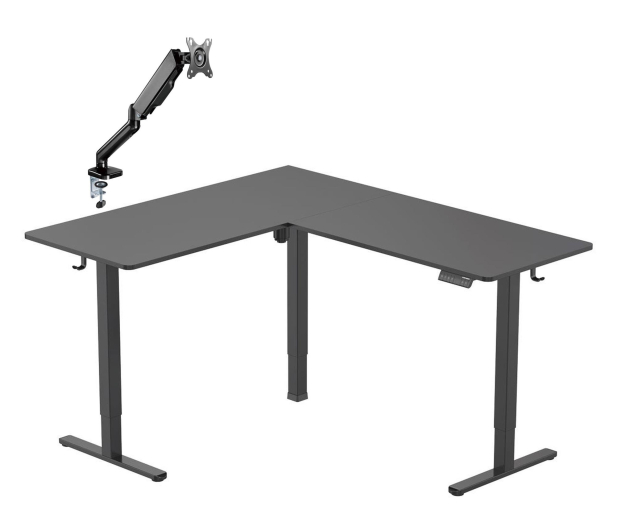 Silver Monkey Biurko elektryczne ECD-300 black + UM-600 (sprężyna gazowa) - 1351551 - zdjęcie